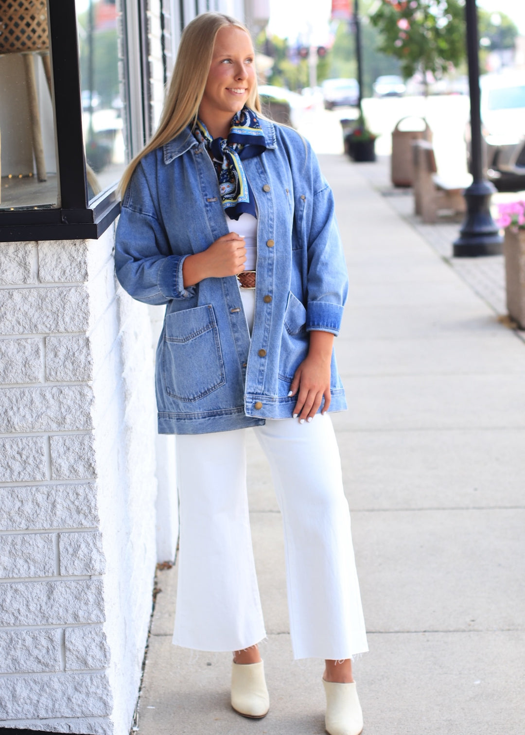 Boxy-Cut Denim Jacket