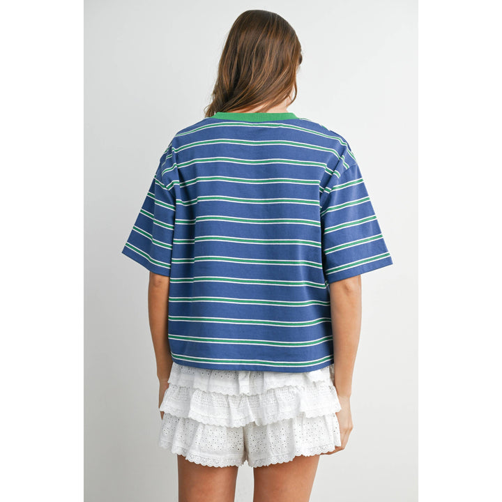 The Cape Cod Striped Boxy Tee
