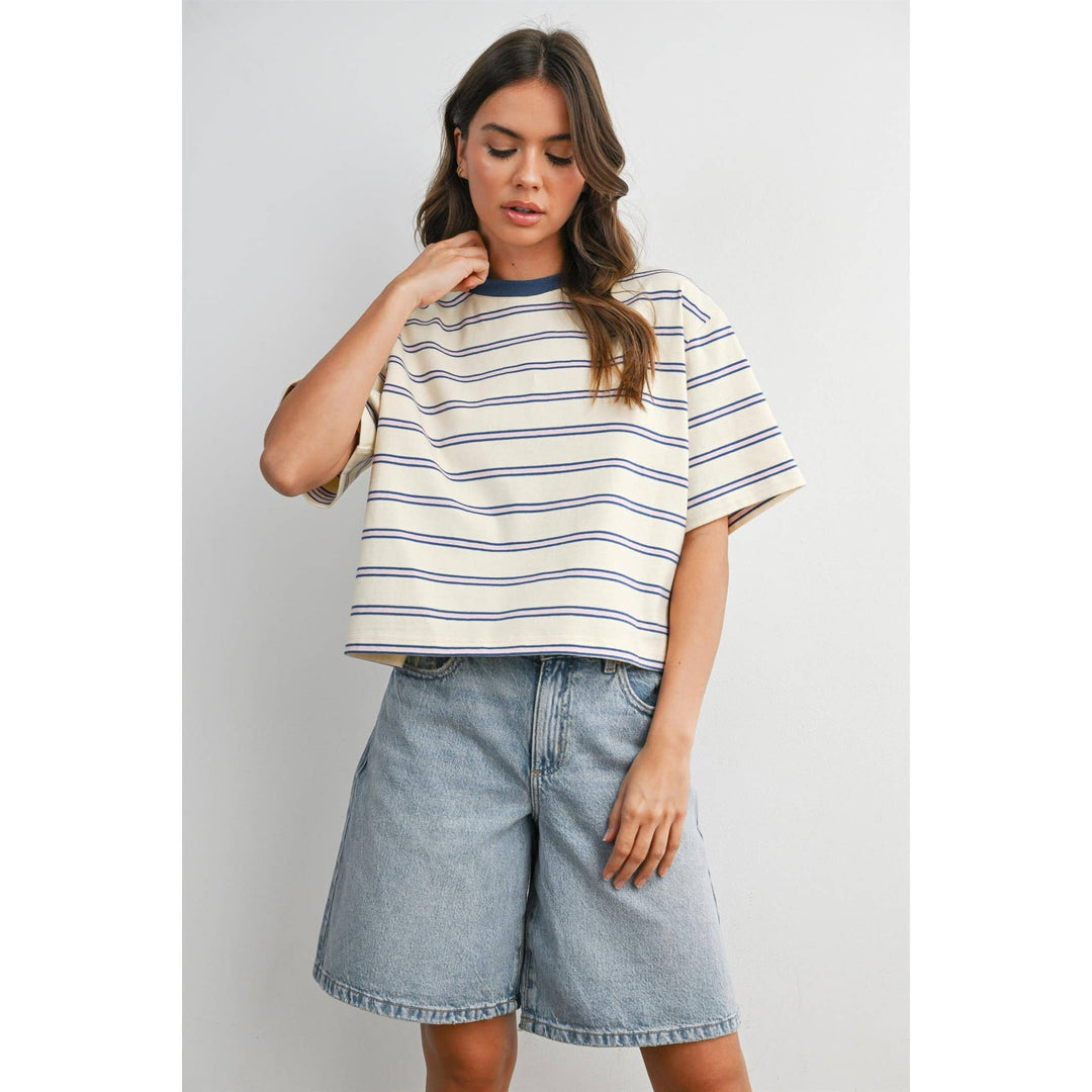 The Cape Cod Striped Boxy Tee