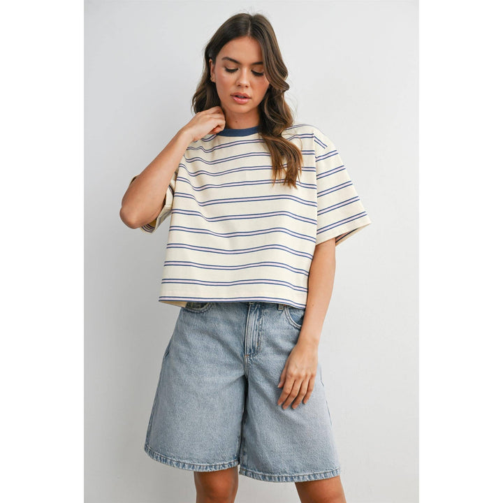 The Cape Cod Striped Boxy Tee