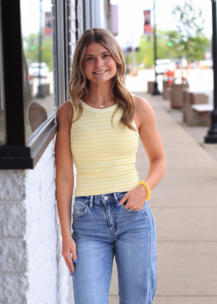 Reversible Tank Top in Pale Banana