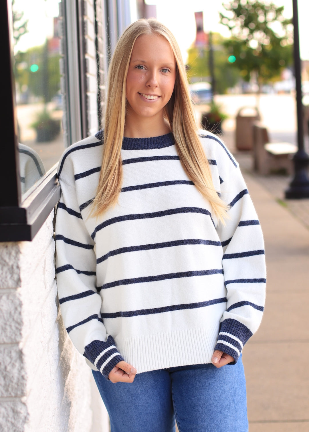 Audrey Oversized Striped Sweater