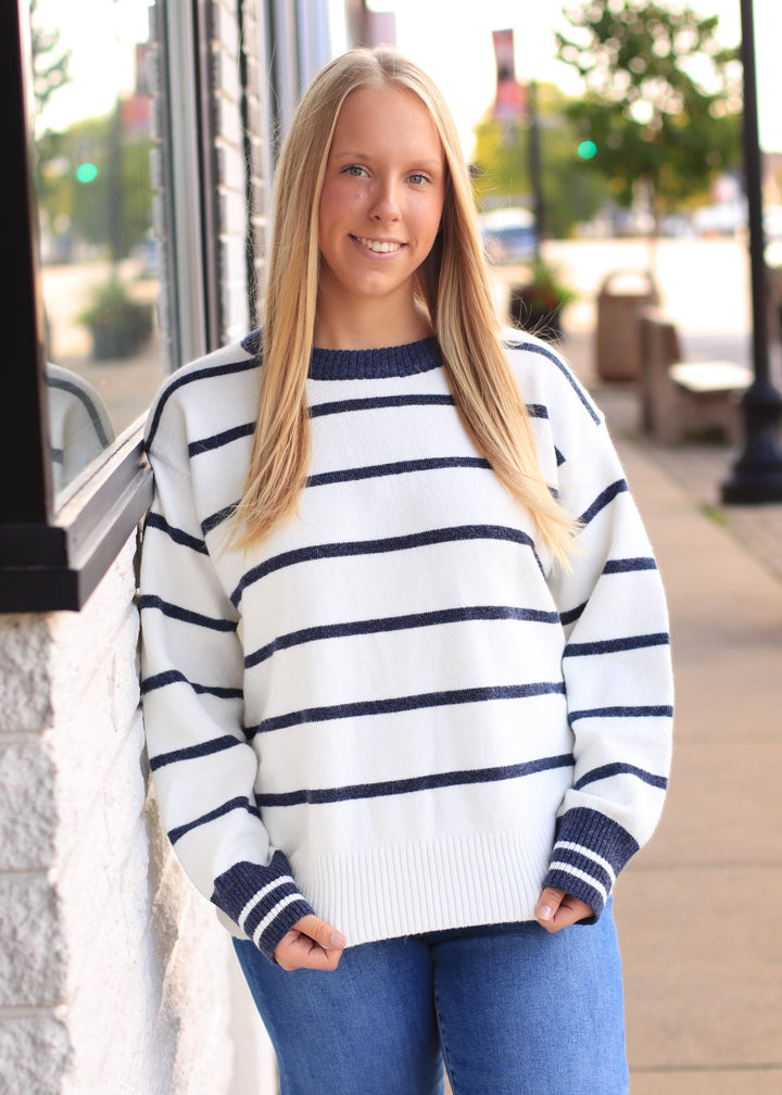 Audrey Oversized Striped Sweater