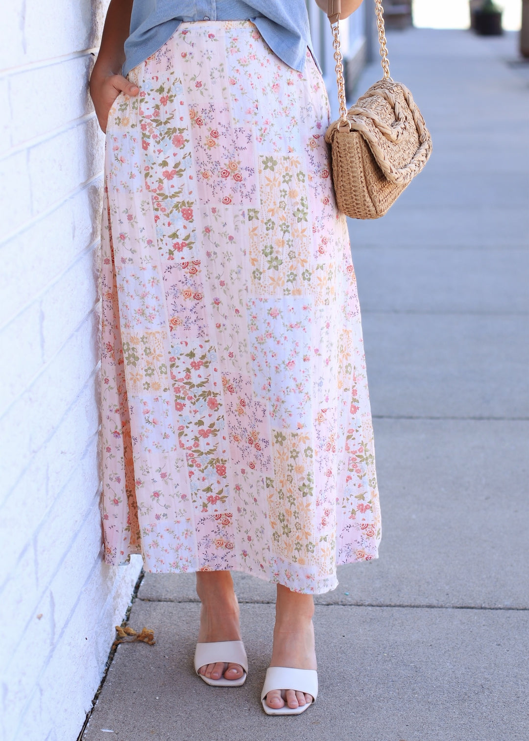 Maxi Slip Skirt in Keepsake