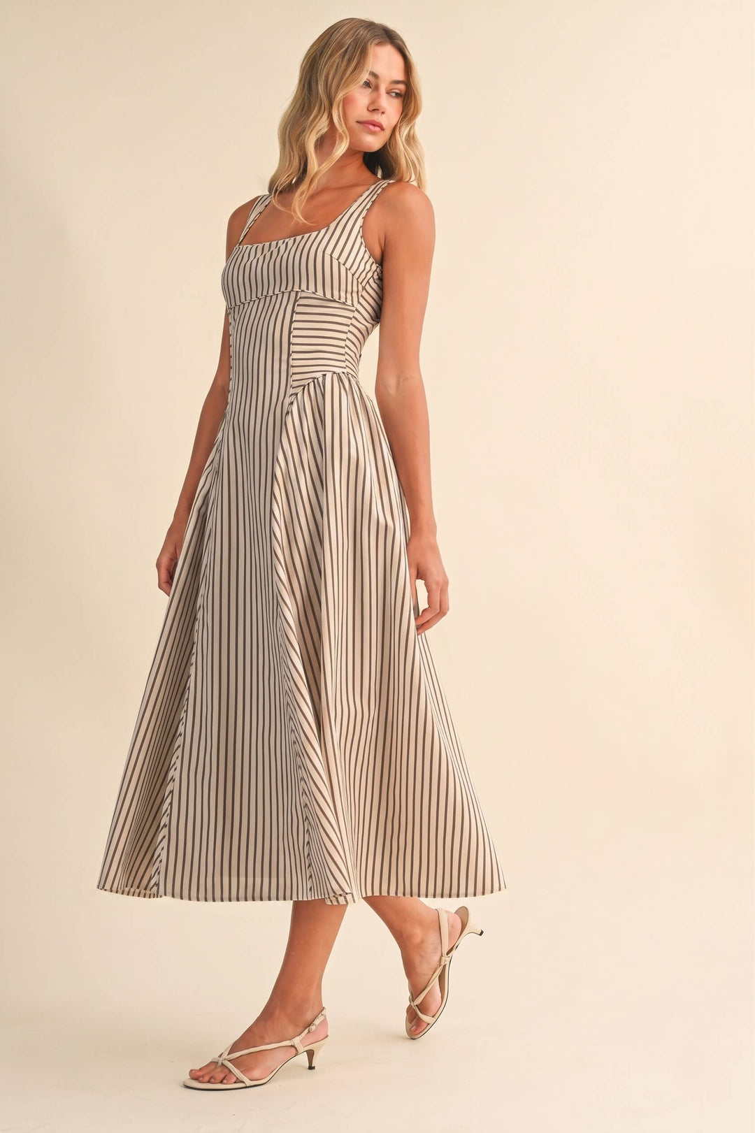 The Capri Midi Stripe Dress