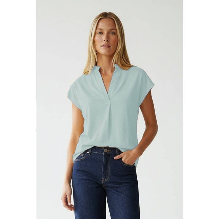 Soft Matte Drop Shoulder Blouse
