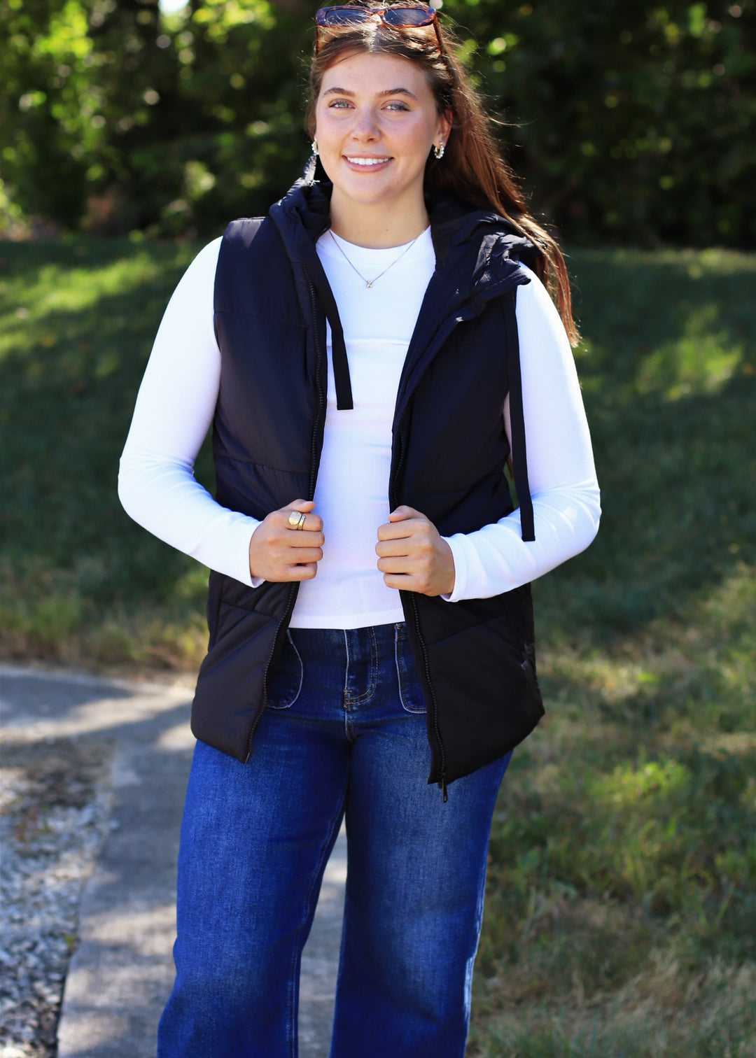Northbound Longline Vest in Black
