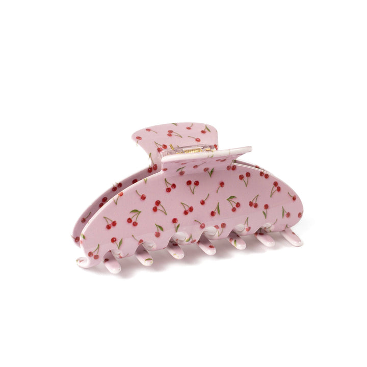 Floral Claw Clip Blue Stripes