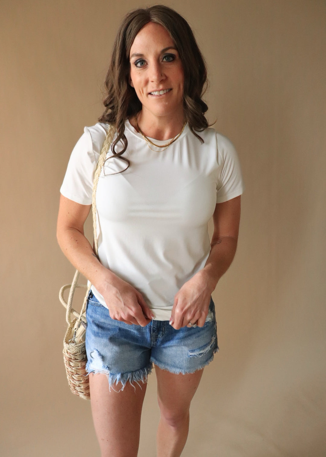 Maxine High Rise Mom Denim Shorts