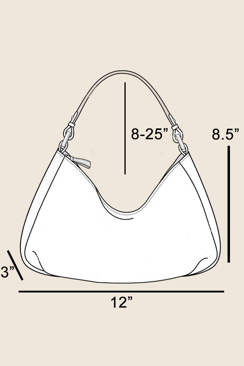 Two Tone Braided Zippered Hand Bag