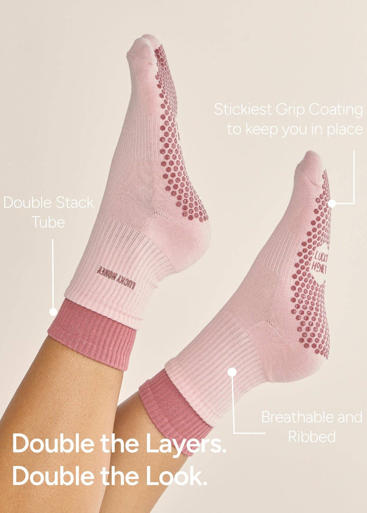 The Stack Sock in Pink