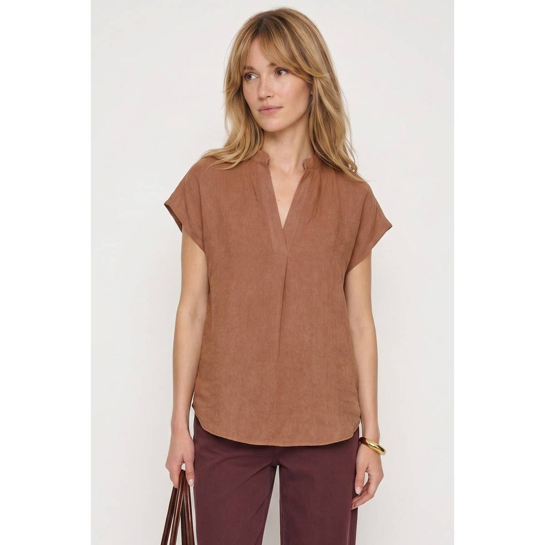 Soft Matte Drop Shoulder Blouse