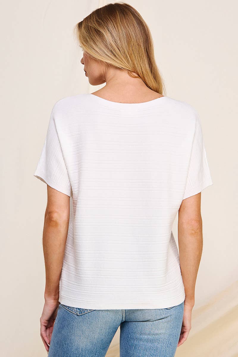 Iris Soft Rib Short Sleeve Top