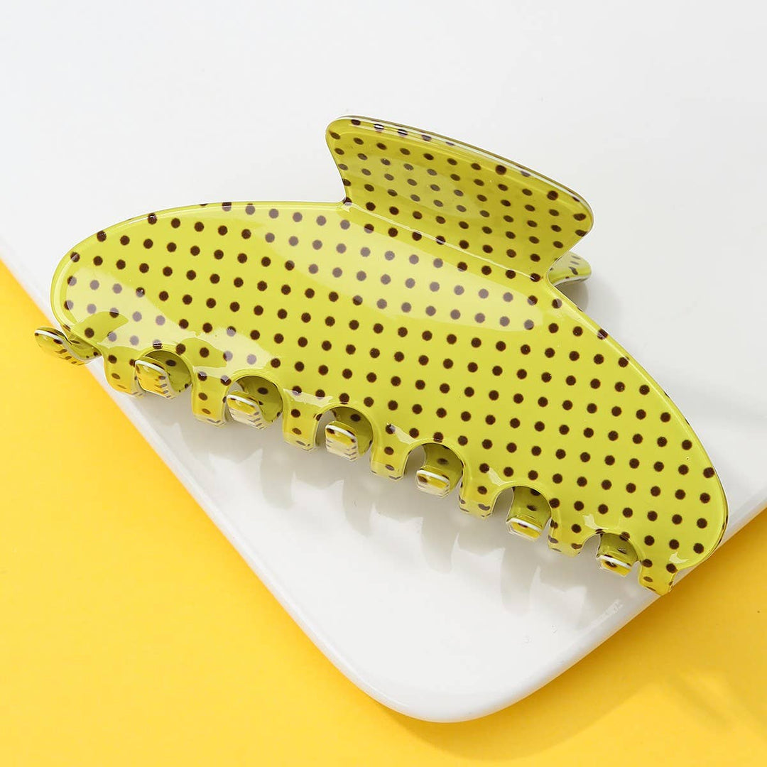 Polka Dot Hair Claw Clip