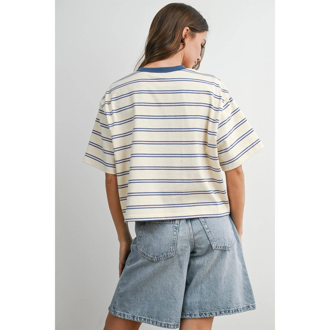 The Cape Cod Striped Boxy Tee