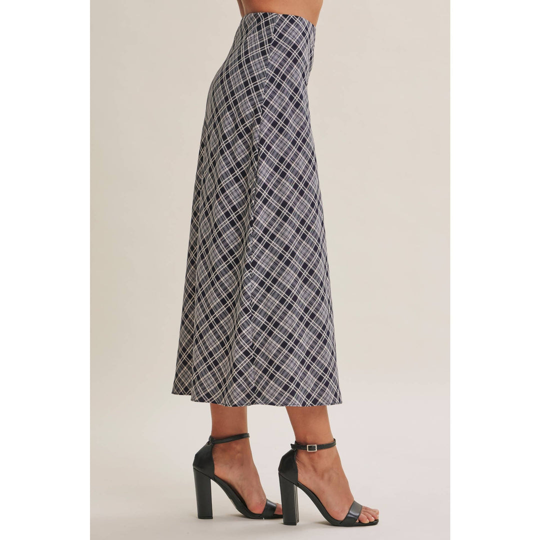 The Blair Plaid Midi Skirt