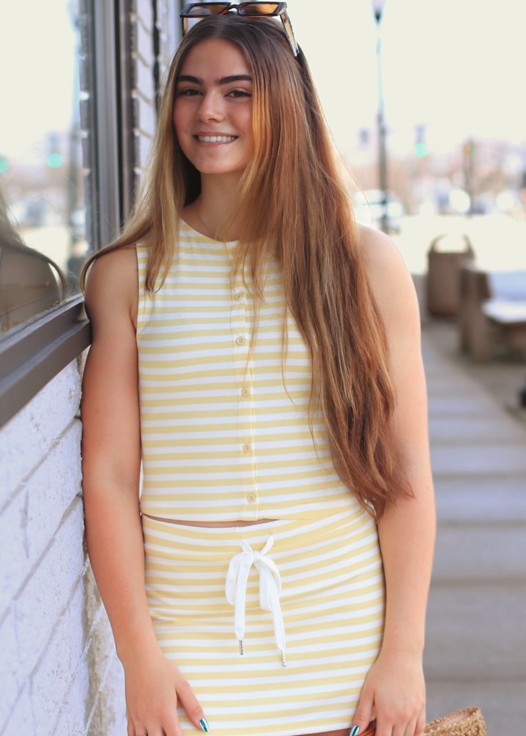 The Buttercream Stripe Skort