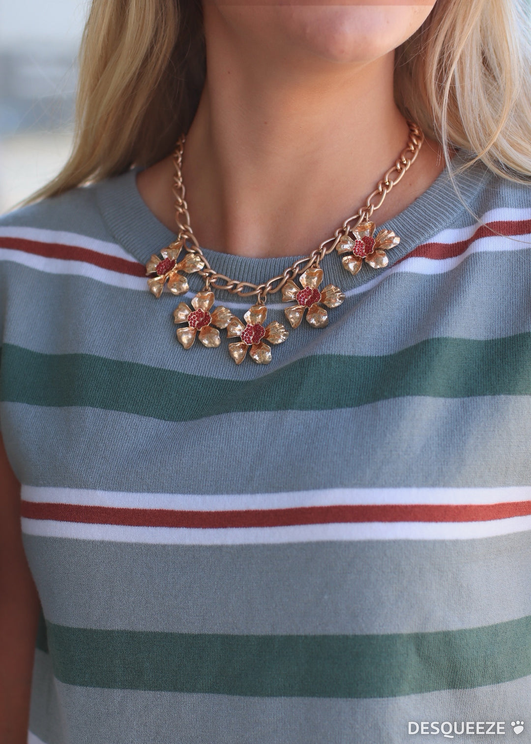 CLEARANCE FINAL SALE  Tallis Striped Sleeveless Top in Sage