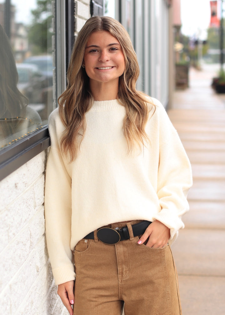 Autumn Gingham Back Sweater