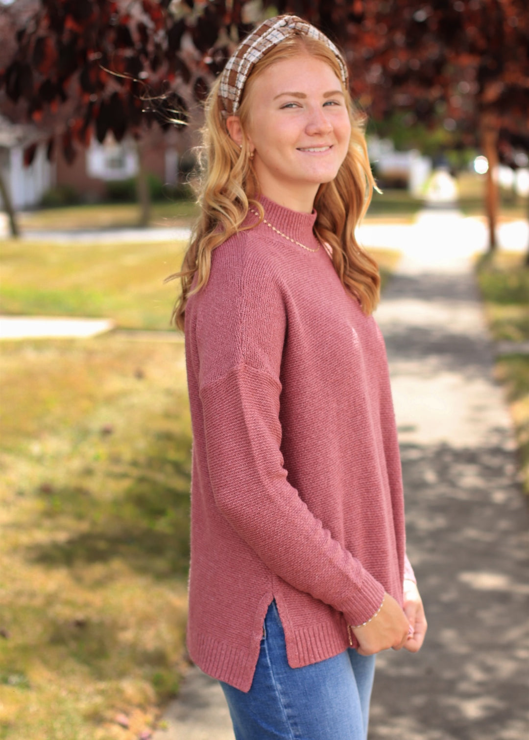 The Rosé Retreat Marled Boxy Pullover
