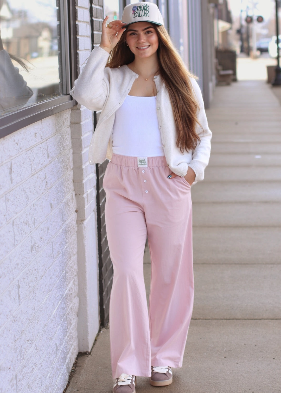 RESTOCK Ivory Ease Crew Neck Sweater Cardigan