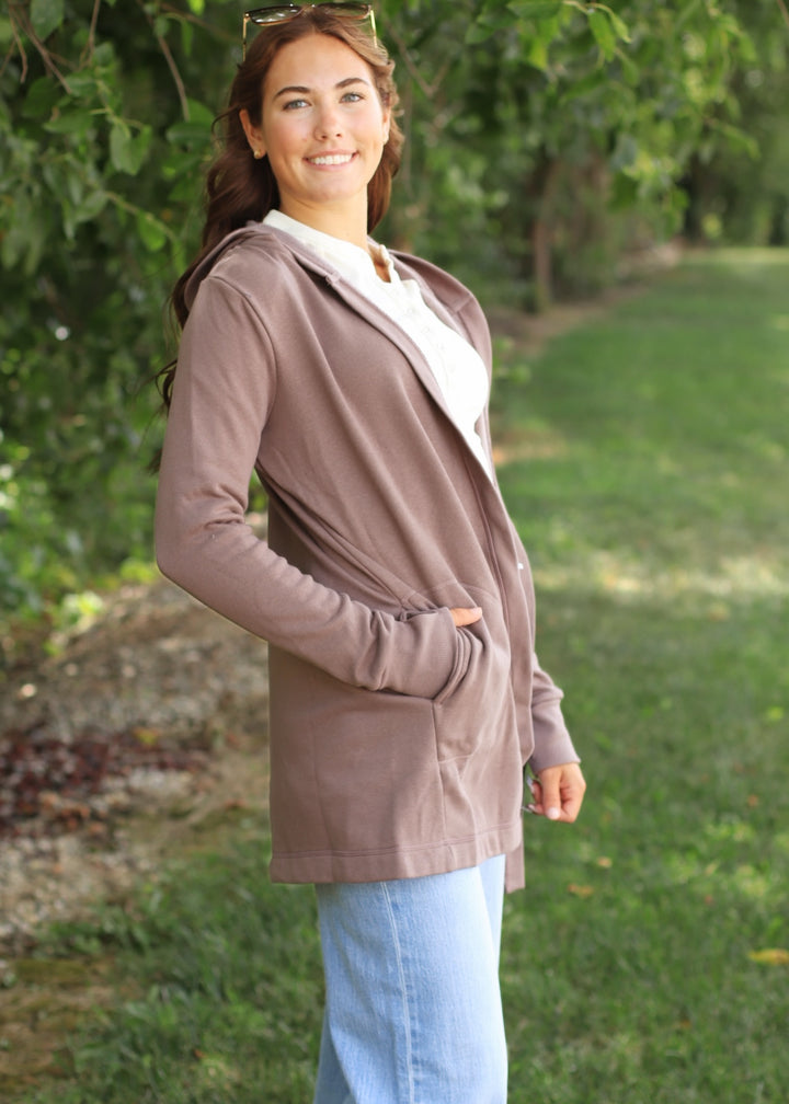 Iron Brown Butter Fleece Hoodie Cardigan
