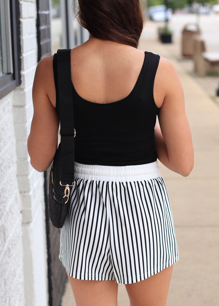 Clean Line Sweet Heart Tank in Black