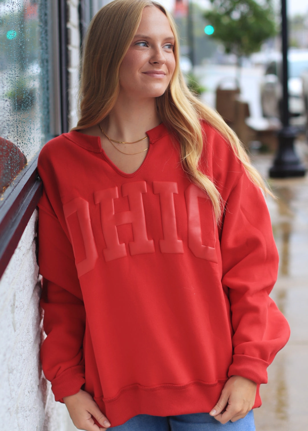 Ohio Embossed V-Notch Sweatshirt