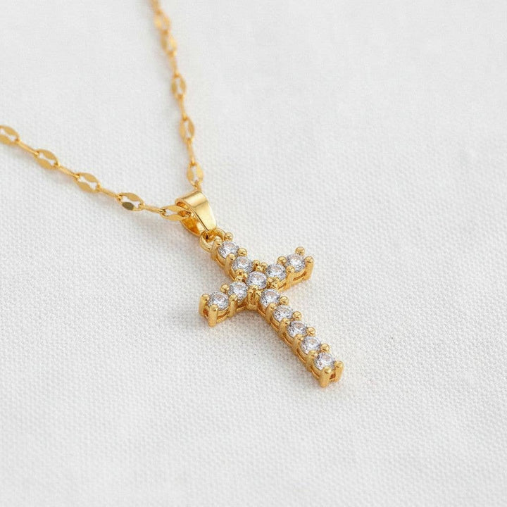 Cross Pendant Necklace with Dazzling Zirconia