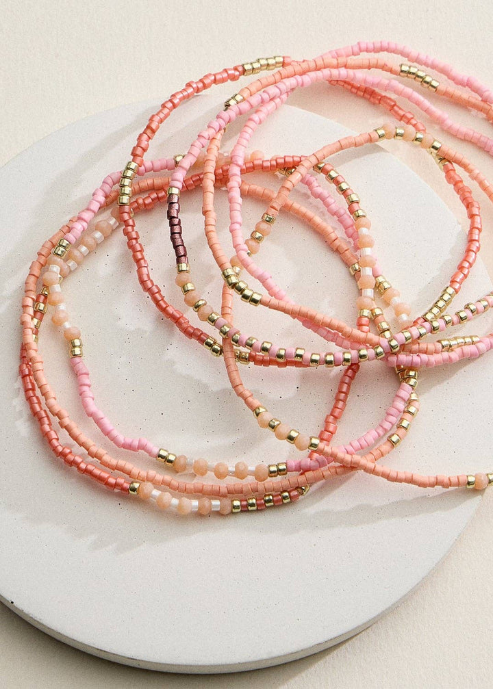 Seed Bead Stretch Bracelet Set | Stackable Bracelets