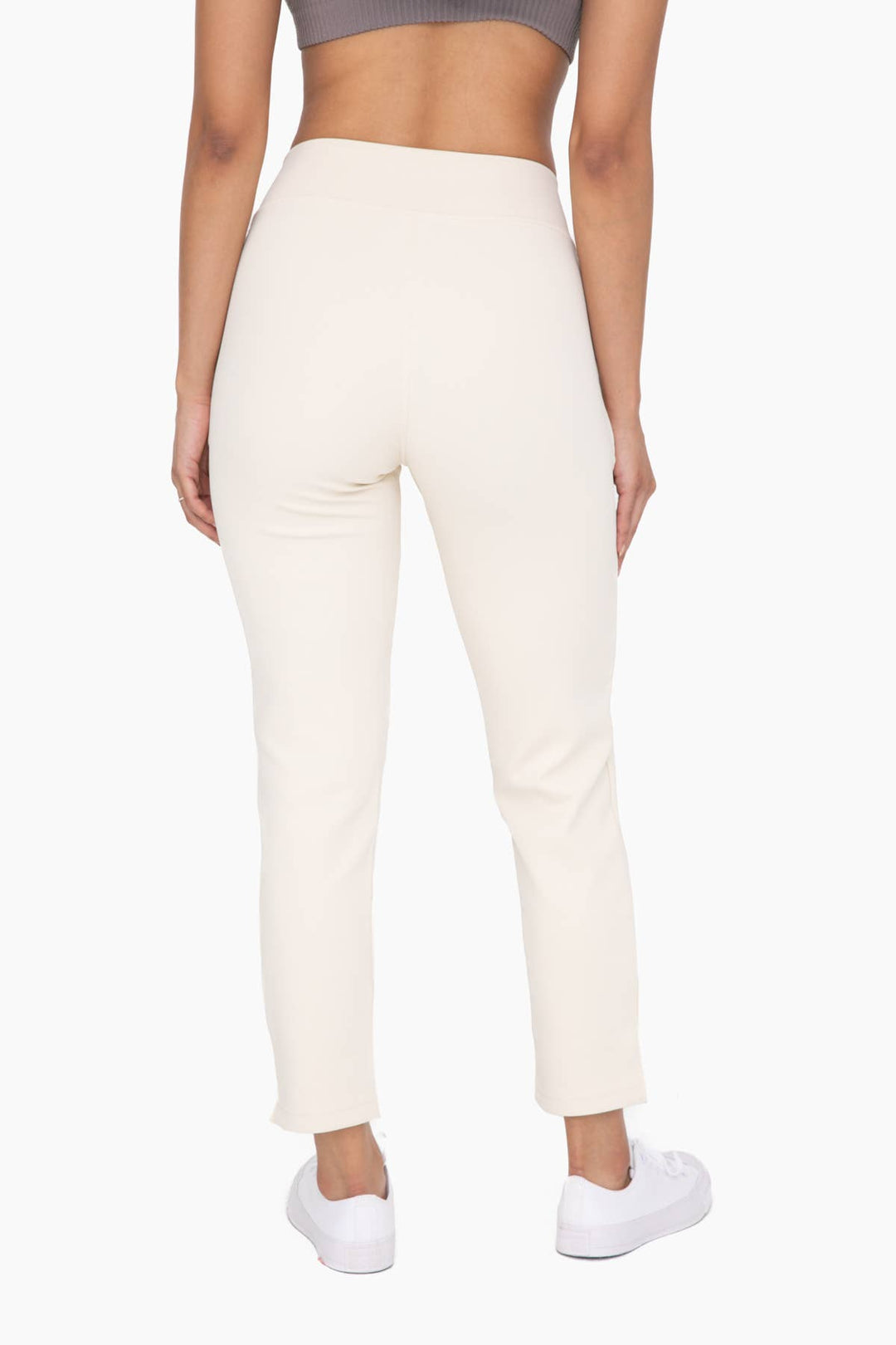 On the Go Ribbed Ribbed Pants in  NATURAL