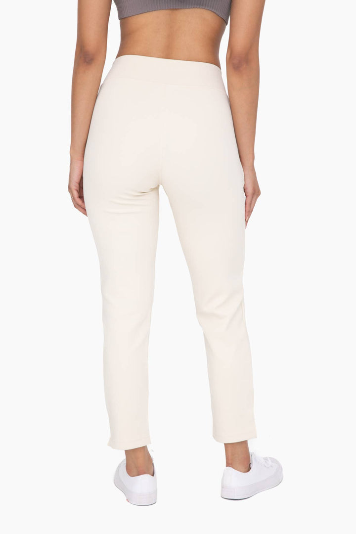 On the Go Ribbed Ribbed Pants in  NATURAL