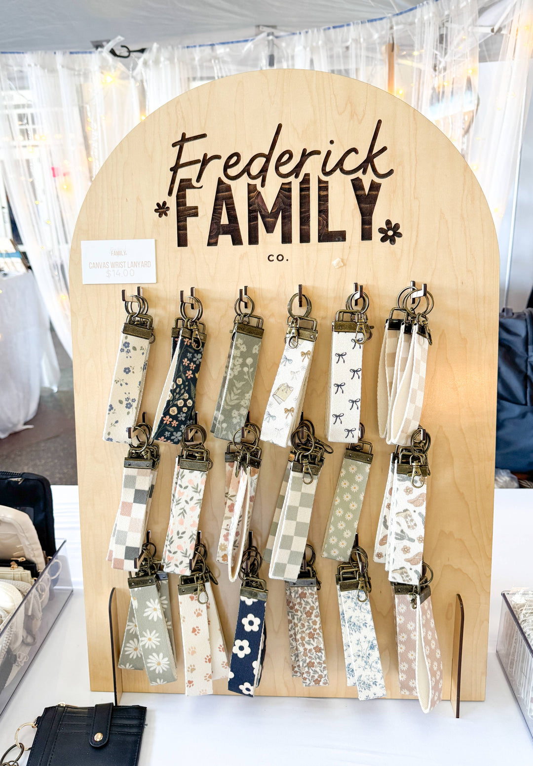 Canvas Wrist Keychain Lanyard, Key Wristlet