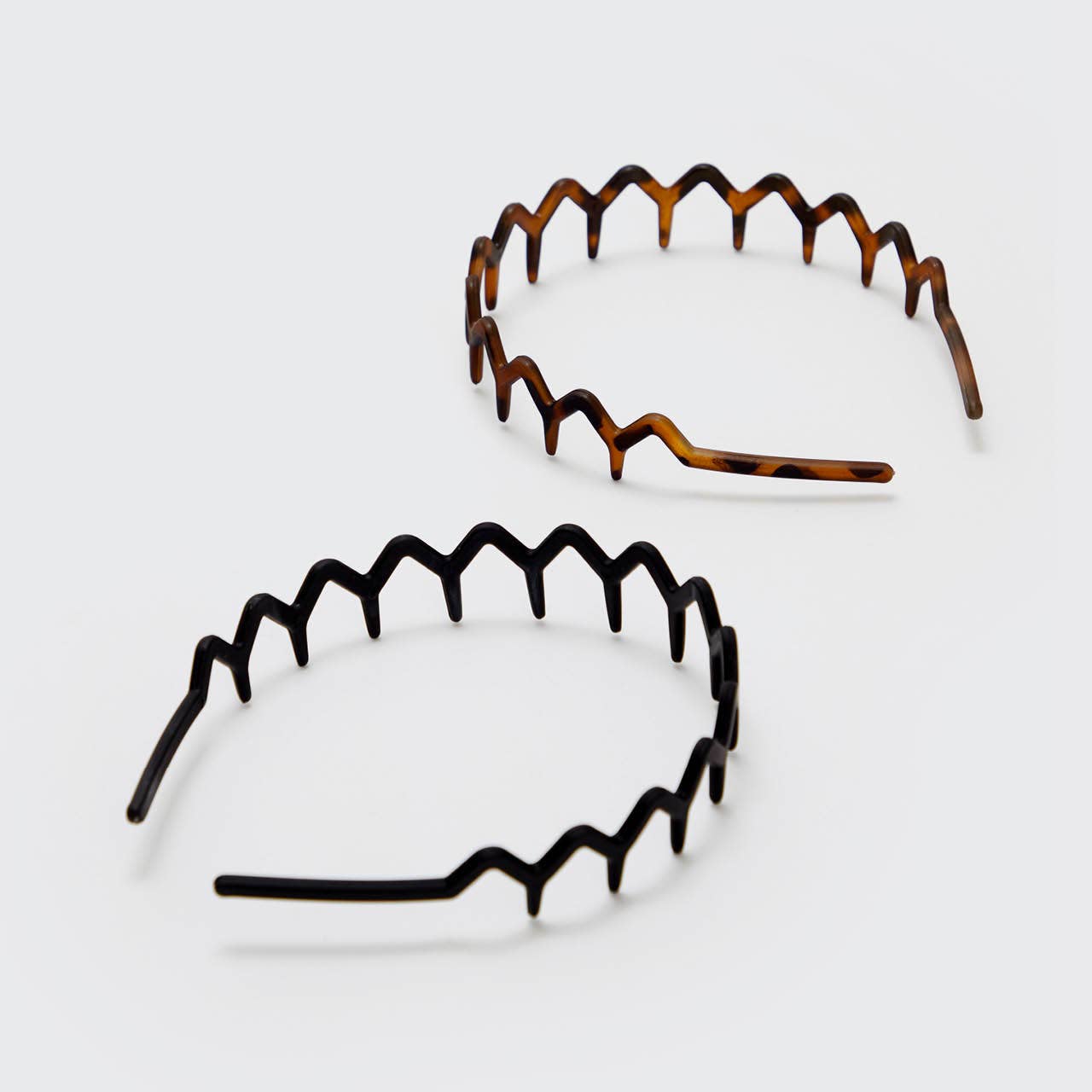 ヘアアクセサリー Wool Interlocking G Headband Zig Zag Headband 2pc- Black & Tort – KITSCH