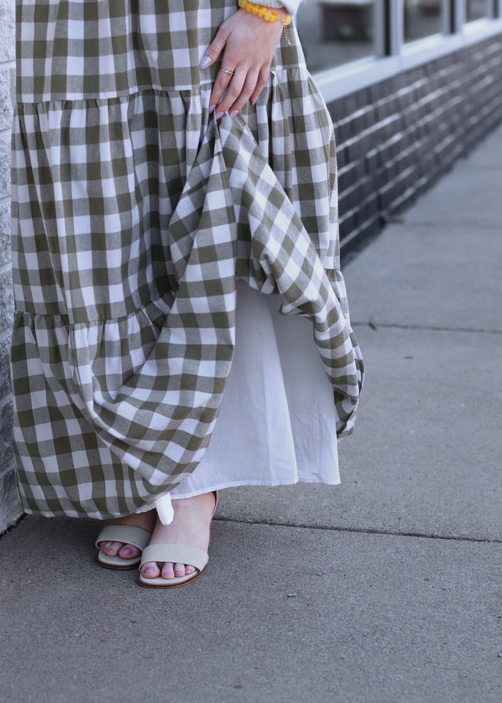 Willow Check Maxi Skirt