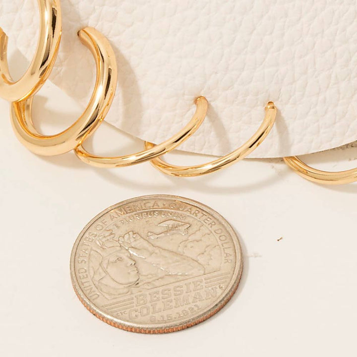 3Pc Dainty Tube Hoop Earrings Set