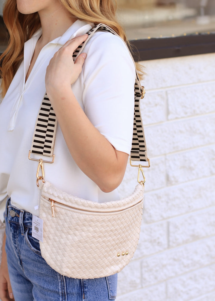 Westlyn Woven Bum Bag in Cream