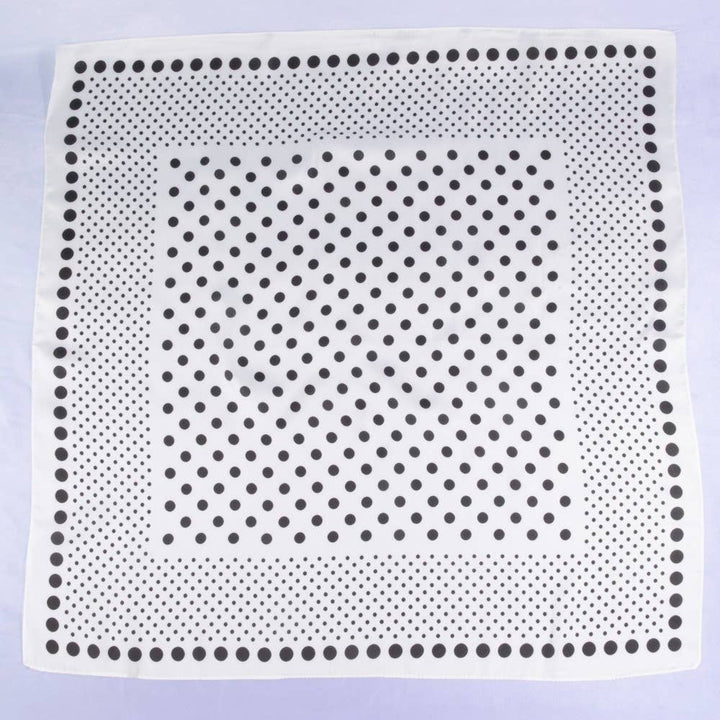 Ombre Polka Dot Print Satin Square Scarf