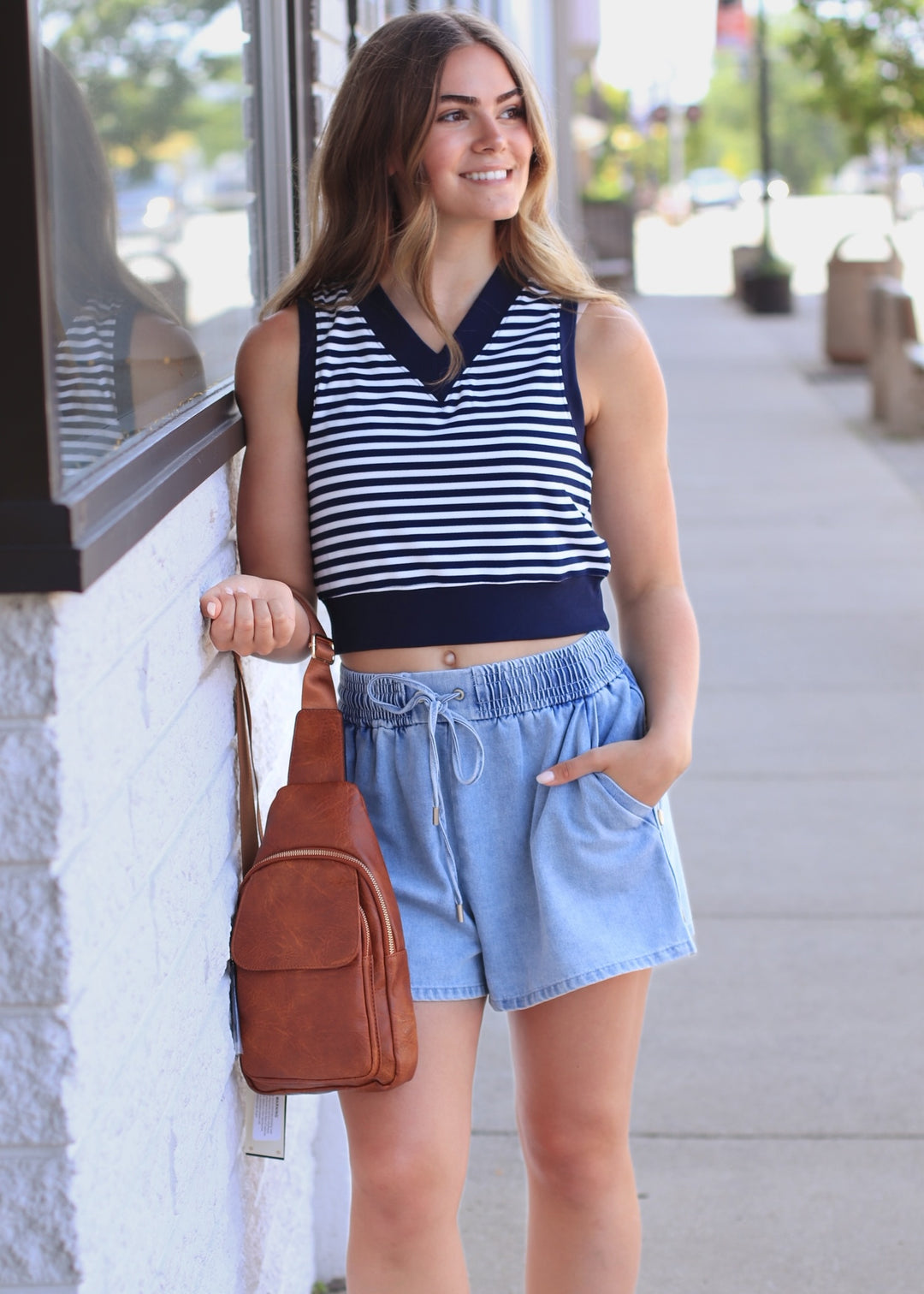 Vegan Leather Fashion Flap Sling Bag