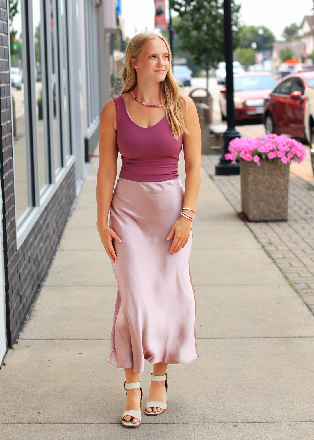 Moonlit Satin Maxi Skirt