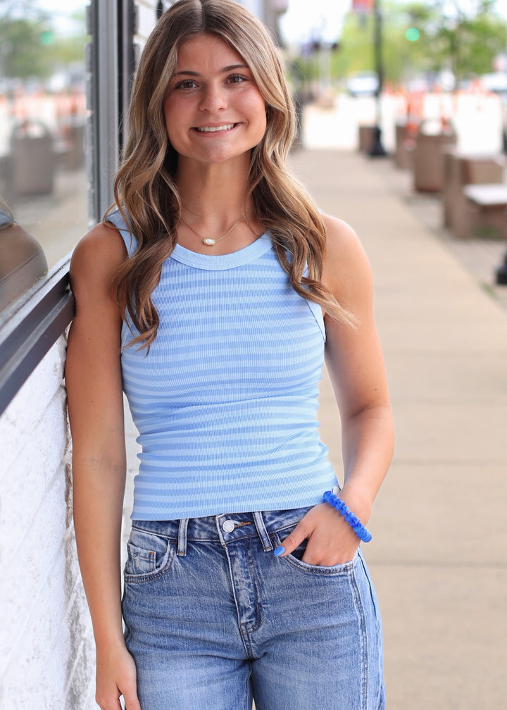 Reversible Tank Top in Serene Blue