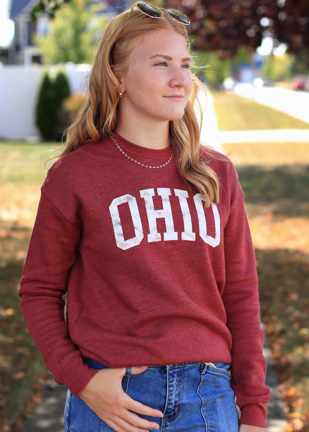 OHIO Graphic Sweatshirt Maroon