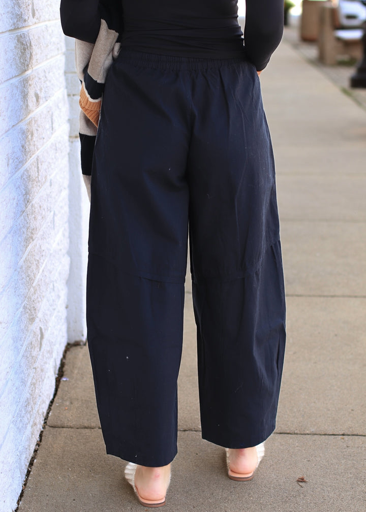 Ember Cotton Barrel-Leg Utility Pants