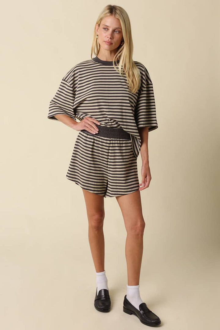 Lena Striped Relaxed-Fit Top