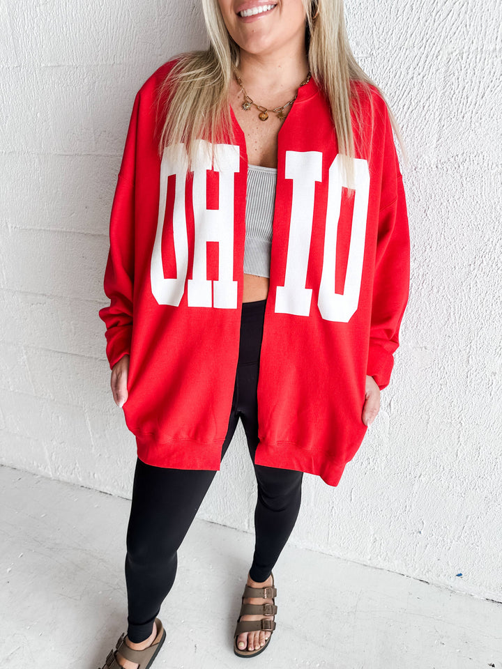 RED OHIO cardigan