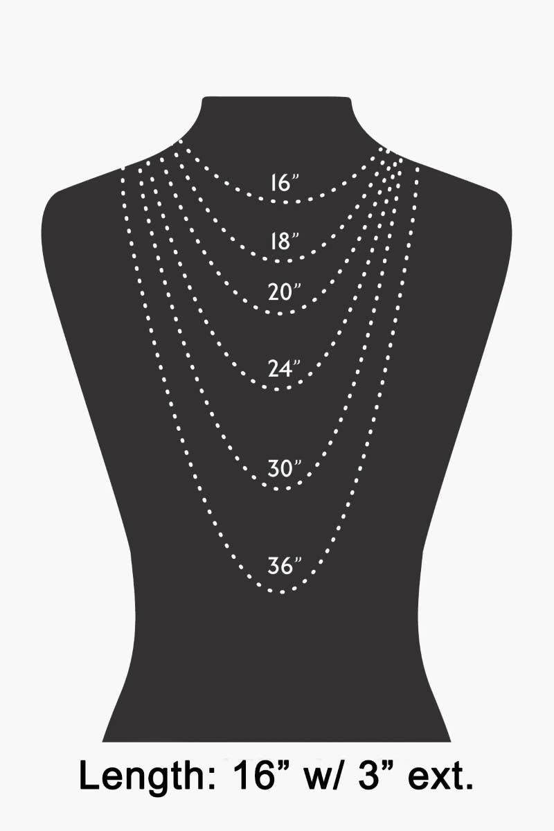 RESTOCK Faceted Glass Baguette Charms Chain Necklace