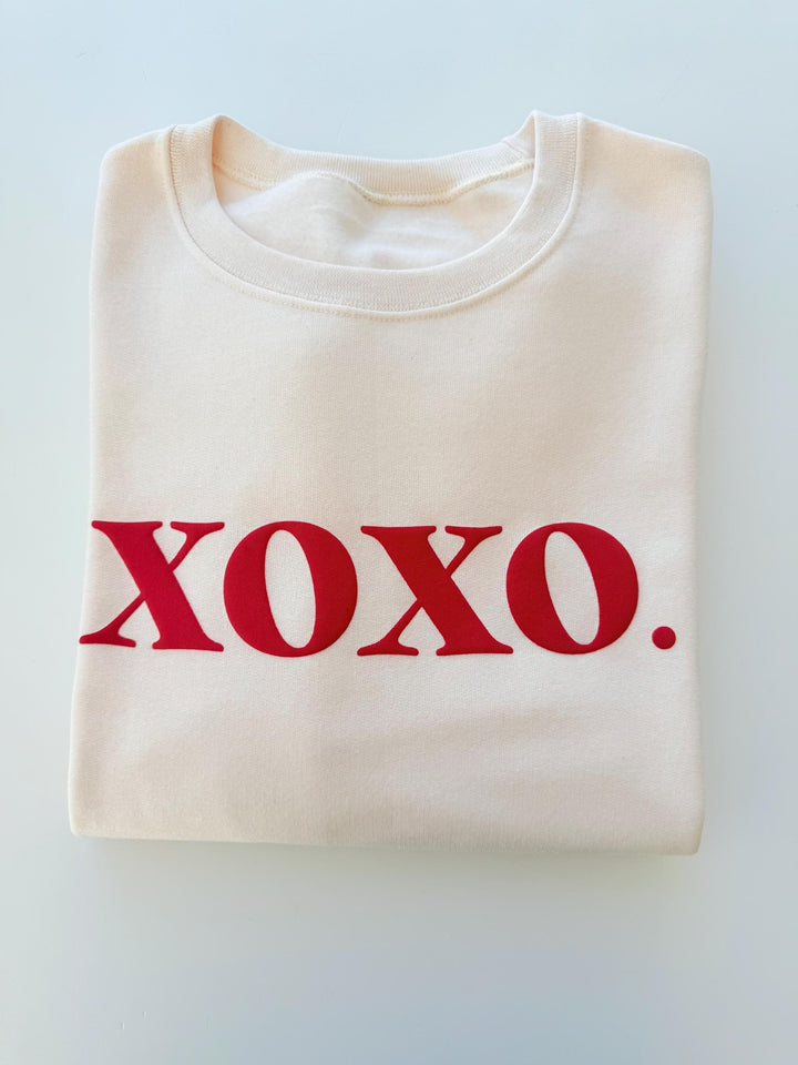 Embossed Valentine Day Varsity Sweatshirt