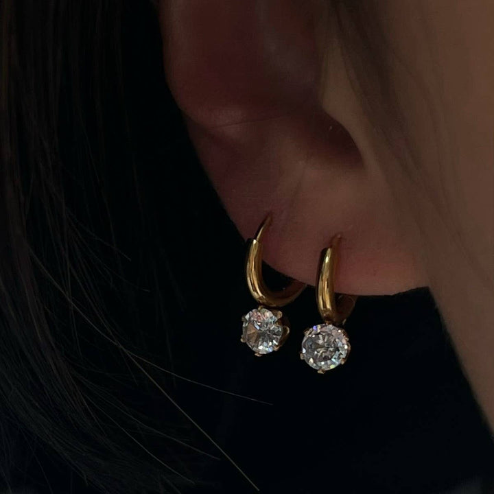 The Elemental Zircon Drop Earrings