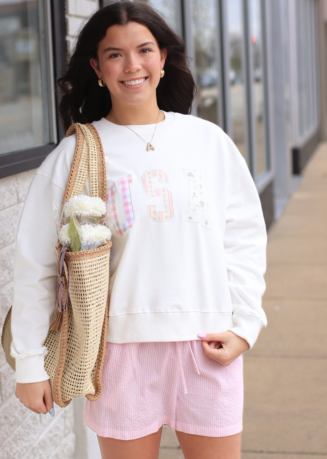 Pink Stripe Shorts