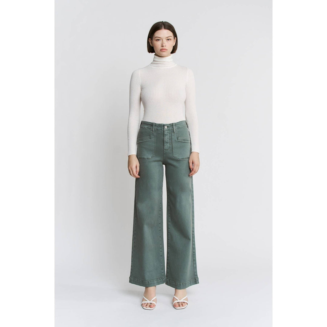 Cilantro High Ruse Wide Leg Denim